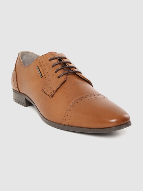 

Lee Cooper Men Brown Leather Formal Brogues