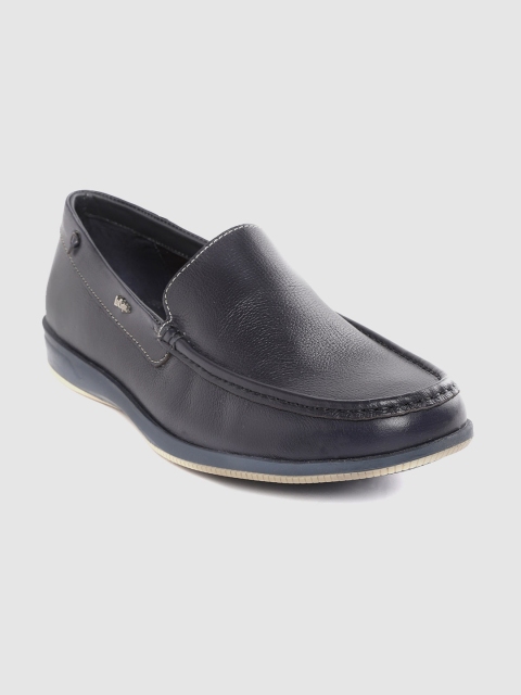 

Lee Cooper Men Navy Blue Solid Leather Slip-On Sneakers