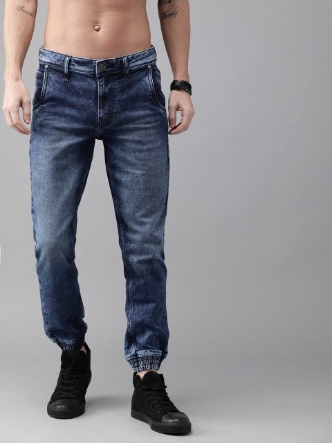 

Roadster Men Blue Slim Fit Mid-Rise Clean Look Stretchable Jogger Jeans