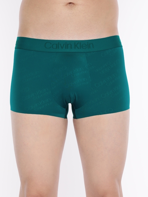 

Calvin Klein Underwear Men Teal Green Printed Trunks NB20936JK