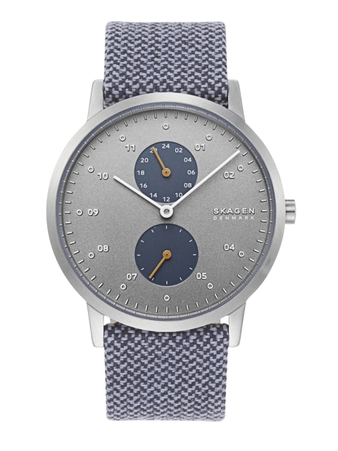 

SKAGEN Men Silver-Toned & Navy Blue Analogue Watch SKW6524