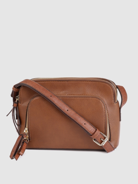 

Accessorize Tan Brown Solid Taylor Sling Bag