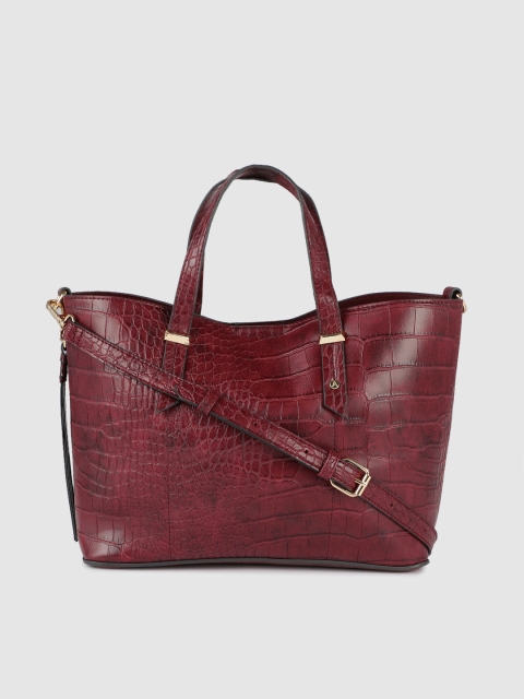 

Accessorize Burgundy Textured Handheld Bag