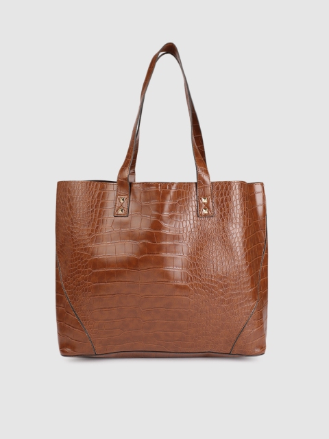 

Accessorize Brown Textured Tote Bag