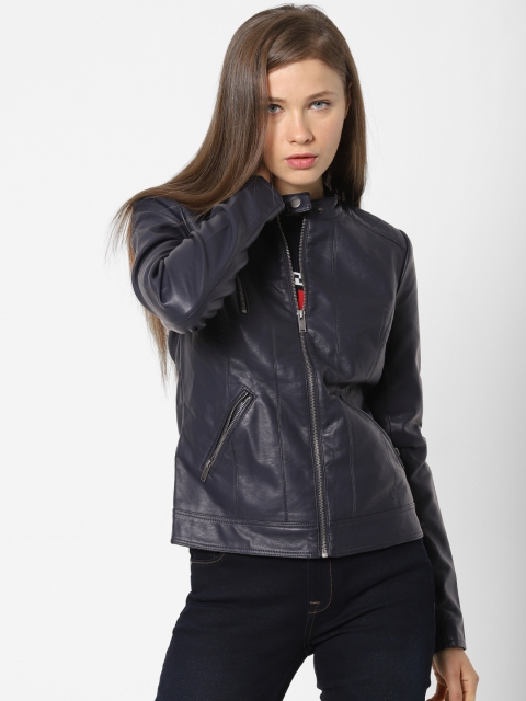 

ONLY Women Blue Solid Jacket