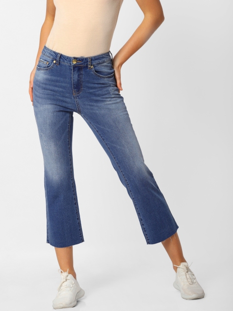 

ONLY Women Blue Flared Kenya Mid-Rise Clean Look Jeans