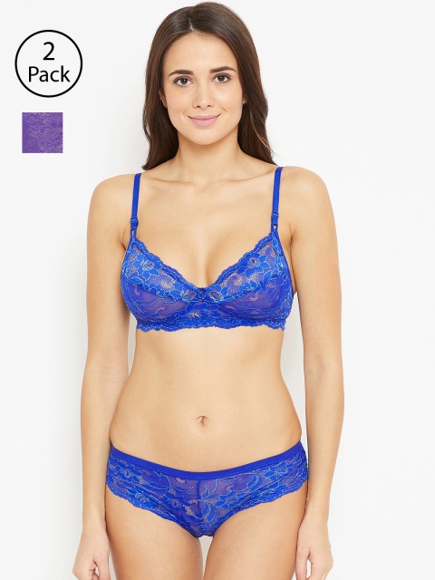 

N-Gal Women Pack of 2 Lingerie Set, Blue