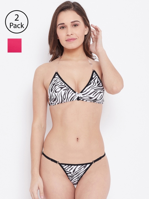 

N-Gal Women Pack of 2 Lingerie Set, Magenta