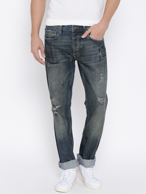 

Jack & Jones Blue Washed Clark Regular Fit Jeans