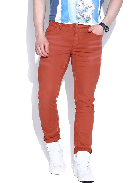 

Jack & Jones Rust Red Washed Ben Skinny Fit Jeans