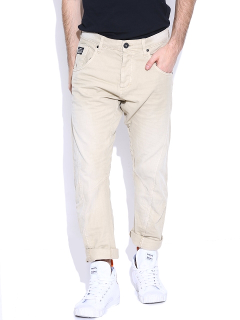 

Jack & Jones Beige High-Rise Anti Fit Jeans