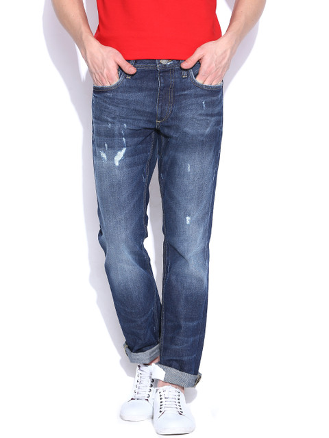

Jack & Jones Blue Washed Clark Fit Jeans