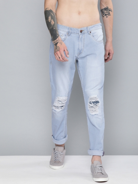 

HERE&NOW Men Blue Slim Fit Mid-Rise Highly Distressed Stretchable Jeans