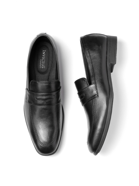 

INVICTUS Men Black Solid PU Foam Comfort Formal Slip Ons