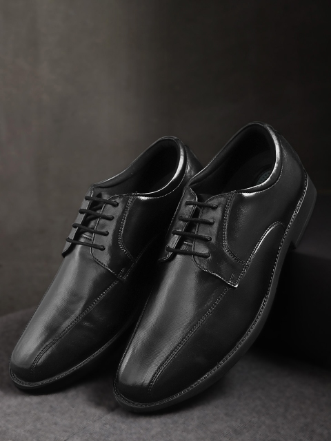 INVICTUS Men Black Solid Gel Comfort Formal Derbys