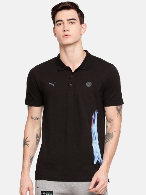 

PUMA Motorsport Men Black Solid BMW MMS Polo Collar T-shirt