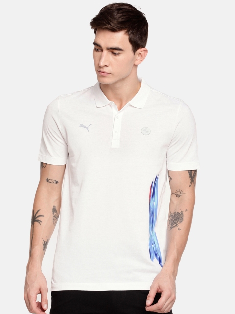

PUMA Motorsport Men White Solid Polo BMW MMS Pure Cotton T-shirt