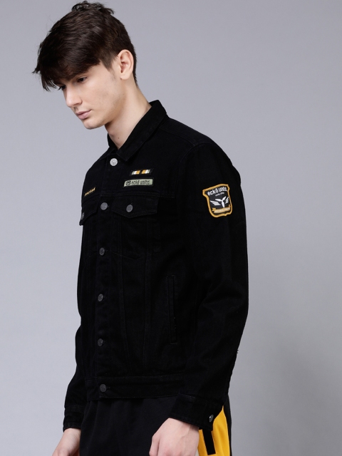 

Ecko Unltd Men Black Solid Denim Jacket