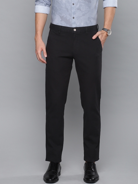 

Louis Philippe Sport Men Black Slim Fit Self Design Smart Casual Regular Trousers