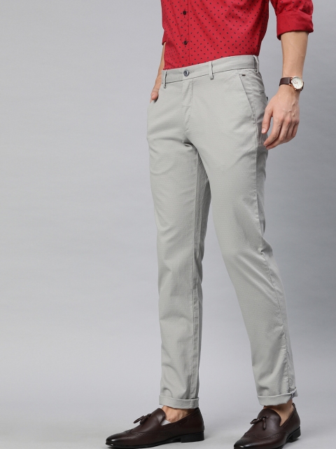 

Louis Philippe Sport Men Grey Slim Fit Self Design Regular Trousers