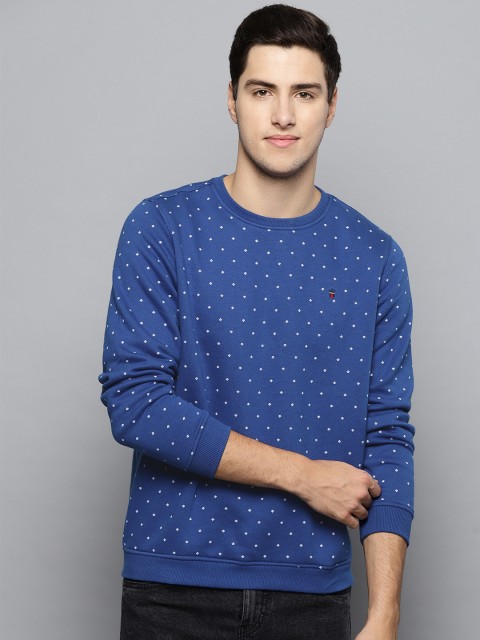 

Louis Philippe Sport Men Blue & Off-White Printed Sweatshirt