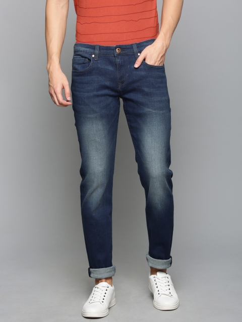 

Louis Philippe Jeans Men Blue Matt Slim Fit Low-Rise Clean Look Stretchable Jeans