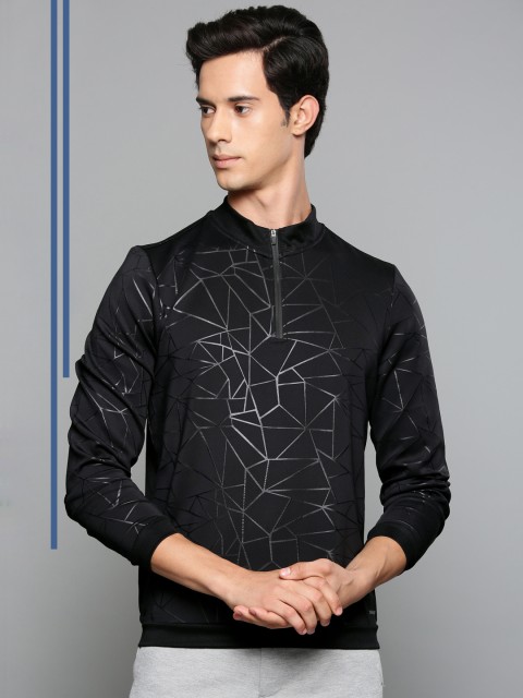 

Louis Philippe Ath.Work Men Black Printed Slim Fit Sweatshirt
