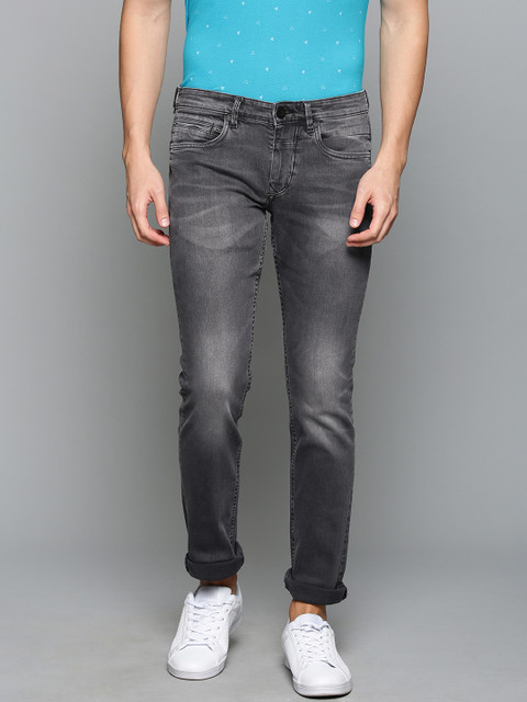 

Louis Philippe Jeans Men Charcoal Regular Fit Mid-Rise Clean Look Jeans