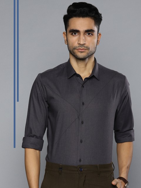 

Louis Philippe Ath.Work Men Grey Super Slim Fit Solid Casual Shirt