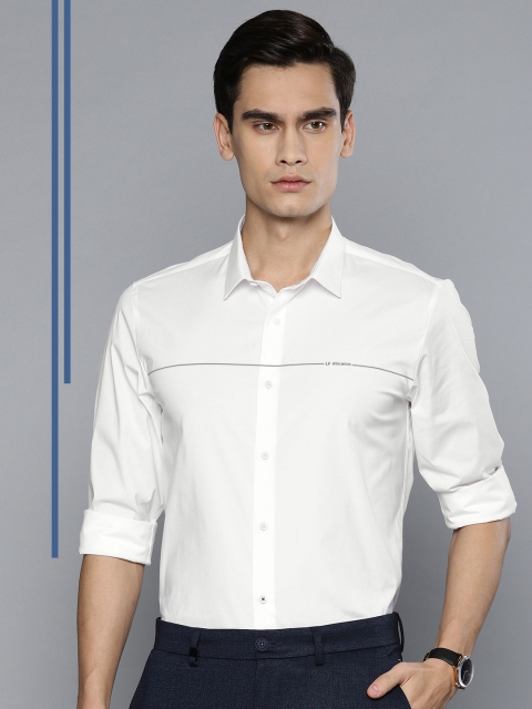 

Louis Philippe Ath.Work Men White Super Slim Fit Solid Casual Shirt