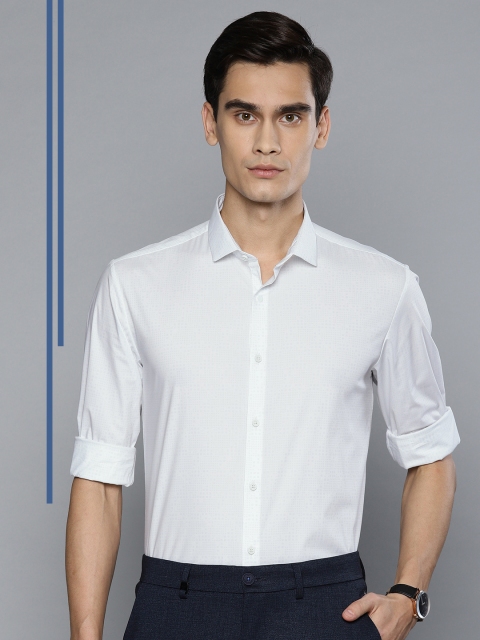 

Louis Philippe Ath.Work Men White Super Slim Fit Printed Casual Shirt