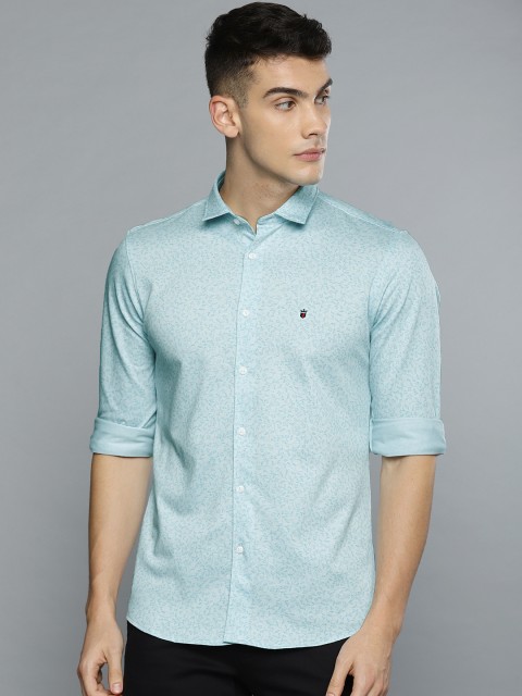

Louis Philippe Sport Men Turquoise Blue Super Slim Fit Printed Casual Shirt