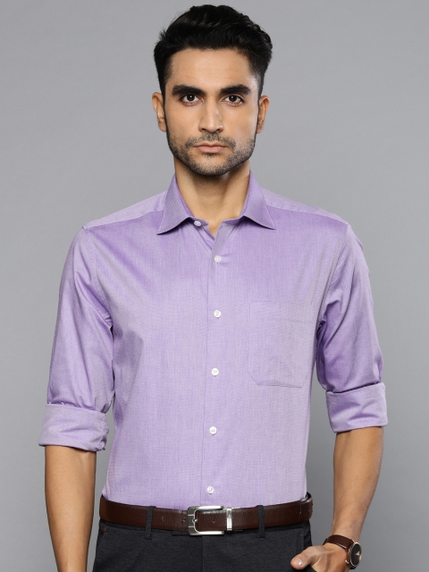 

Louis Philippe Men Purple Classic Regular Fit Self Design Casual Shirt