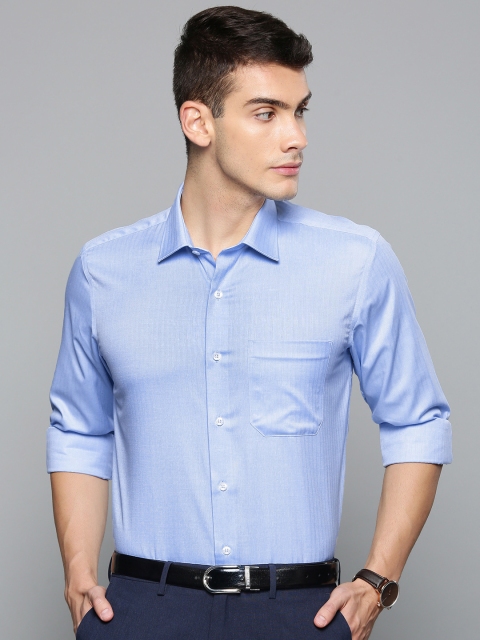 

Louis Philippe Men Blue Slim Fit Self Design Formal Shirt