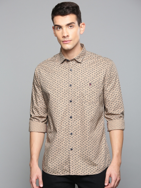 

Louis Philippe Jeans Men Brown Slim Fit Printed Casual Shirt