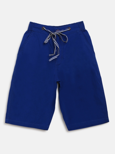 

612 league Boys Blue Solid Regular Fit Shorts