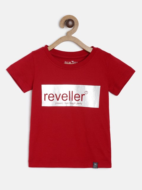 

Palm Tree Boys Red Printed Round Neck T-shirt