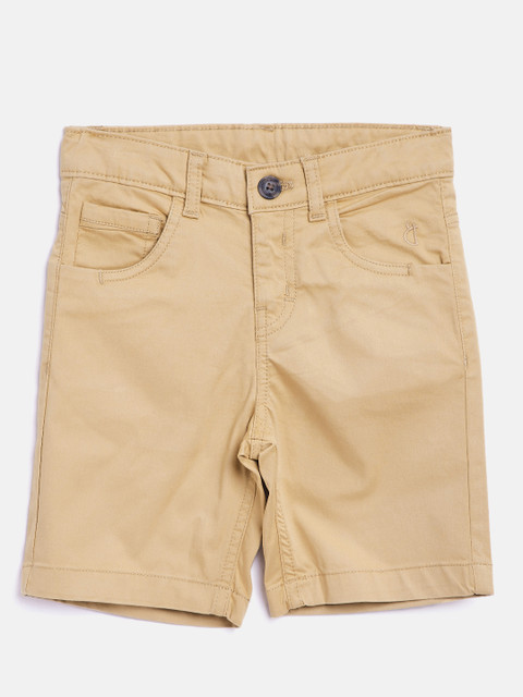 

Gini and Jony Boys Camel Brown Solid Regular Fit Shorts