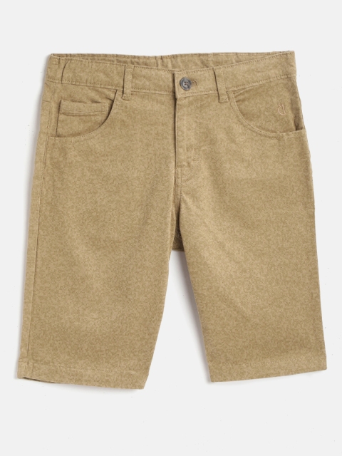 

Gini and Jony Boys Camel Brown Micro Patterned Regular Fit Shorts