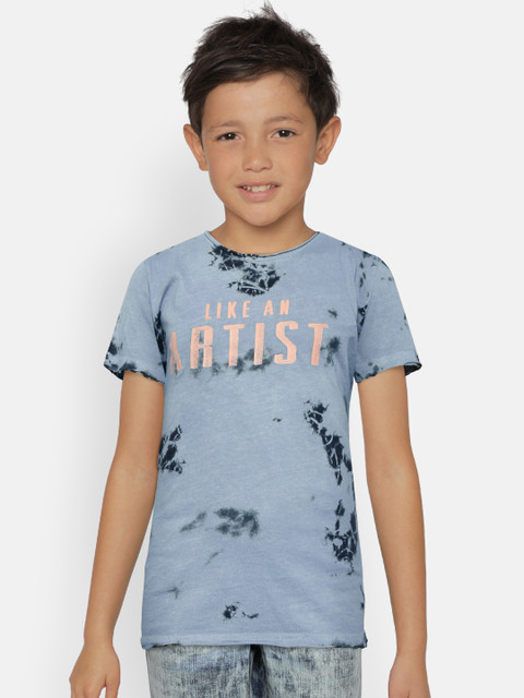 

Gini and Jony Boys Grey Dyed Round Neck T-shirt