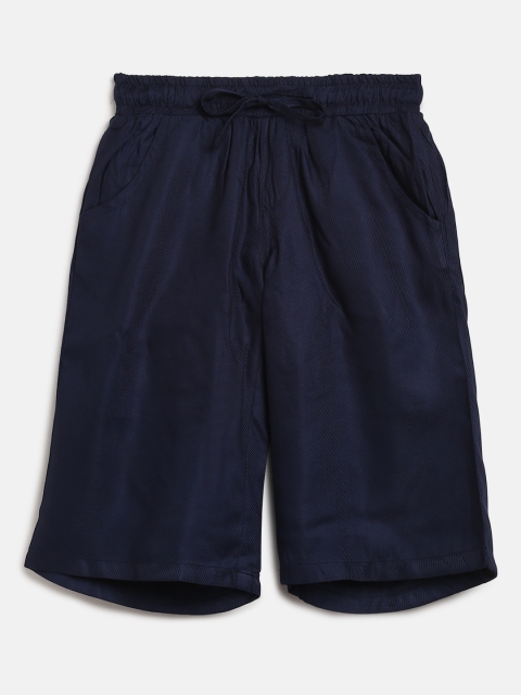 

Palm Tree Girls Navy Blue Regular Fit Solid Culottes