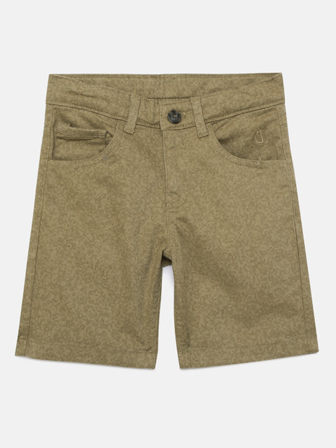 

Gini and Jony Boys Khaki Self Design Regular Fit Regular Shorts