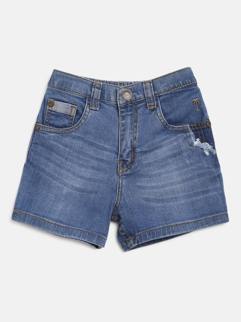 

Palm Tree Boys Blue Washed Regular Fit Denim Shorts