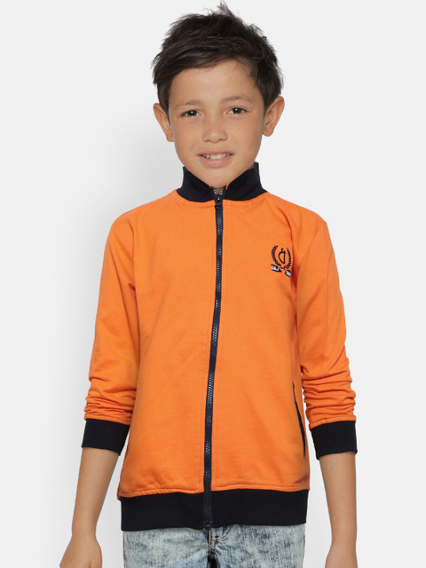 

Gini and Jony Boys Orange Solid Sweatshirt