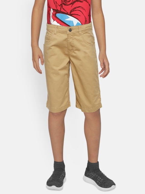 

Gini and Jony Boys Khaki Solid Regular Fit Shorts