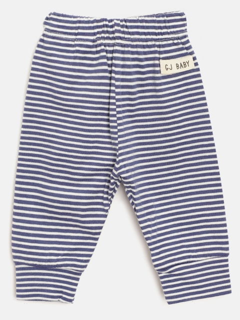 

Gini and Jony Infant Girls Navy Blue & White Pure Cotton Ankle-length Leggings