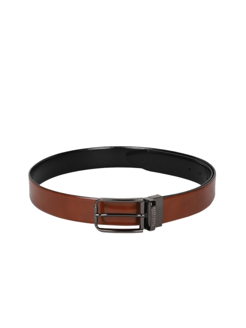 

Van Heusen Men Brown Solid Leather Reversible Belt
