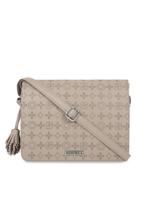 

Toteteca Women Beige Solid Sling Bag