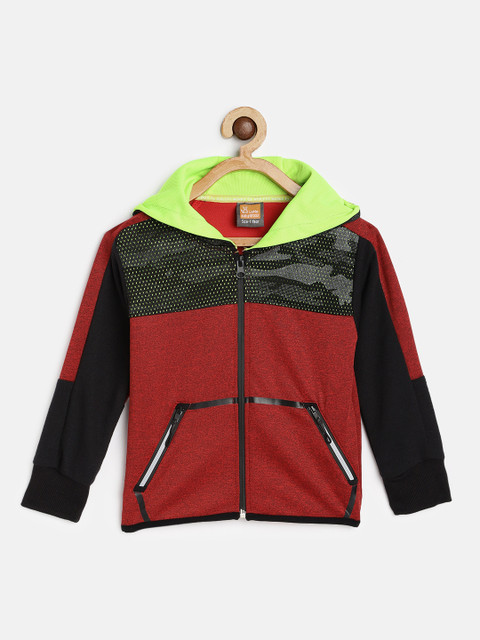

Little Kangaroos Boys Red Solid Padded Jacket