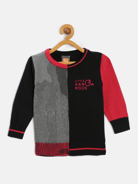 

Little Kangaroos Boys Black & Red Printed Sweatshirt